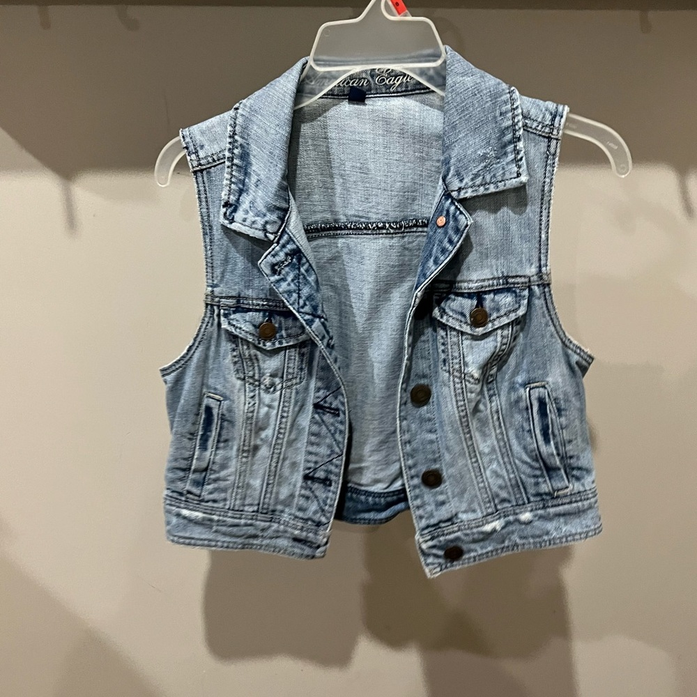 American Eagle denim vest